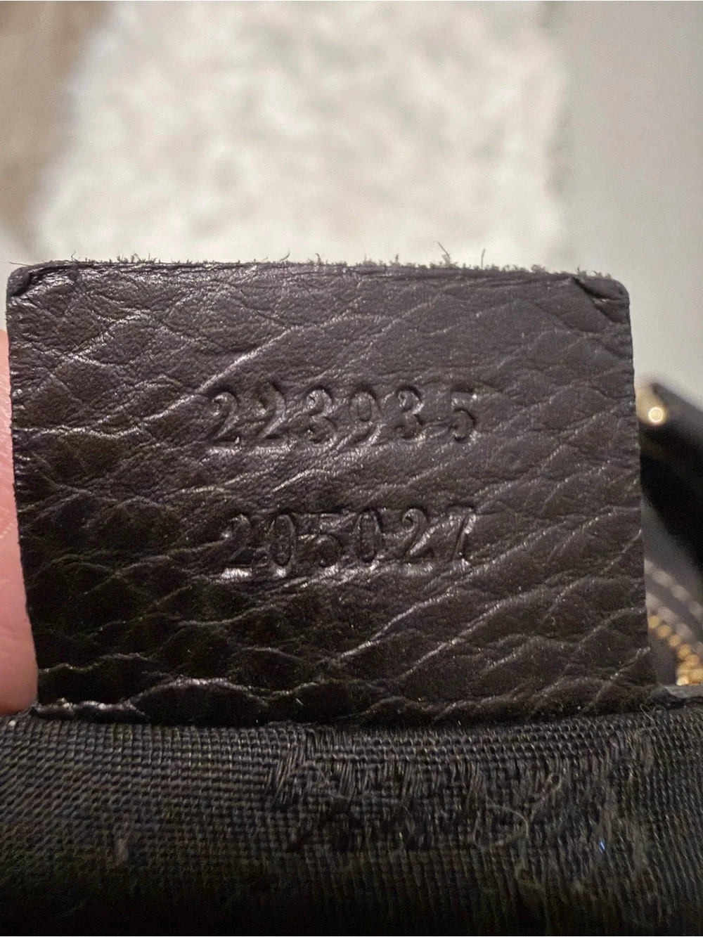 Authentic Gucci Black Leather Shoulder Bag with Gold Hardware